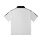 unisex polo shirt with contrast collar