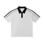 unisex polo shirt with contrast collar