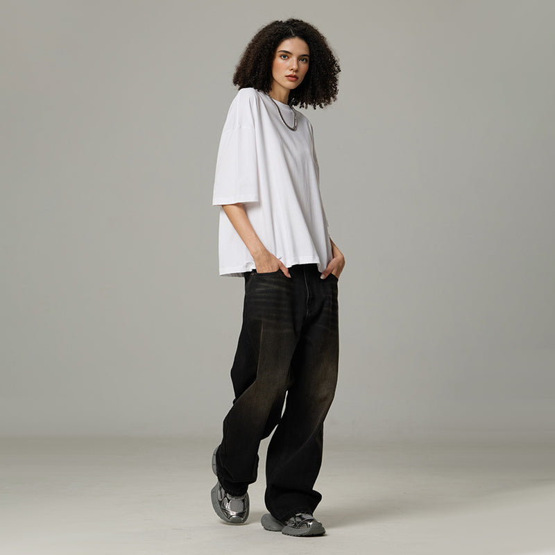 Unisex Cropped Loose T-shirt(280GSM)