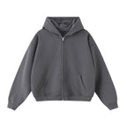 Unisex Cropped Double-Zip Hoodie (460 GSM)