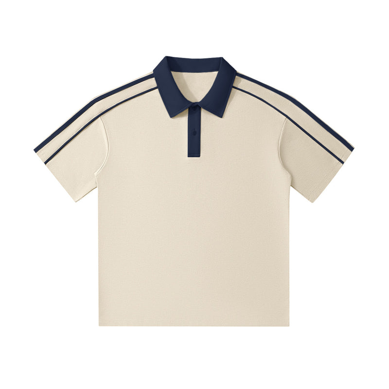 unisex polo shirt contrast collar