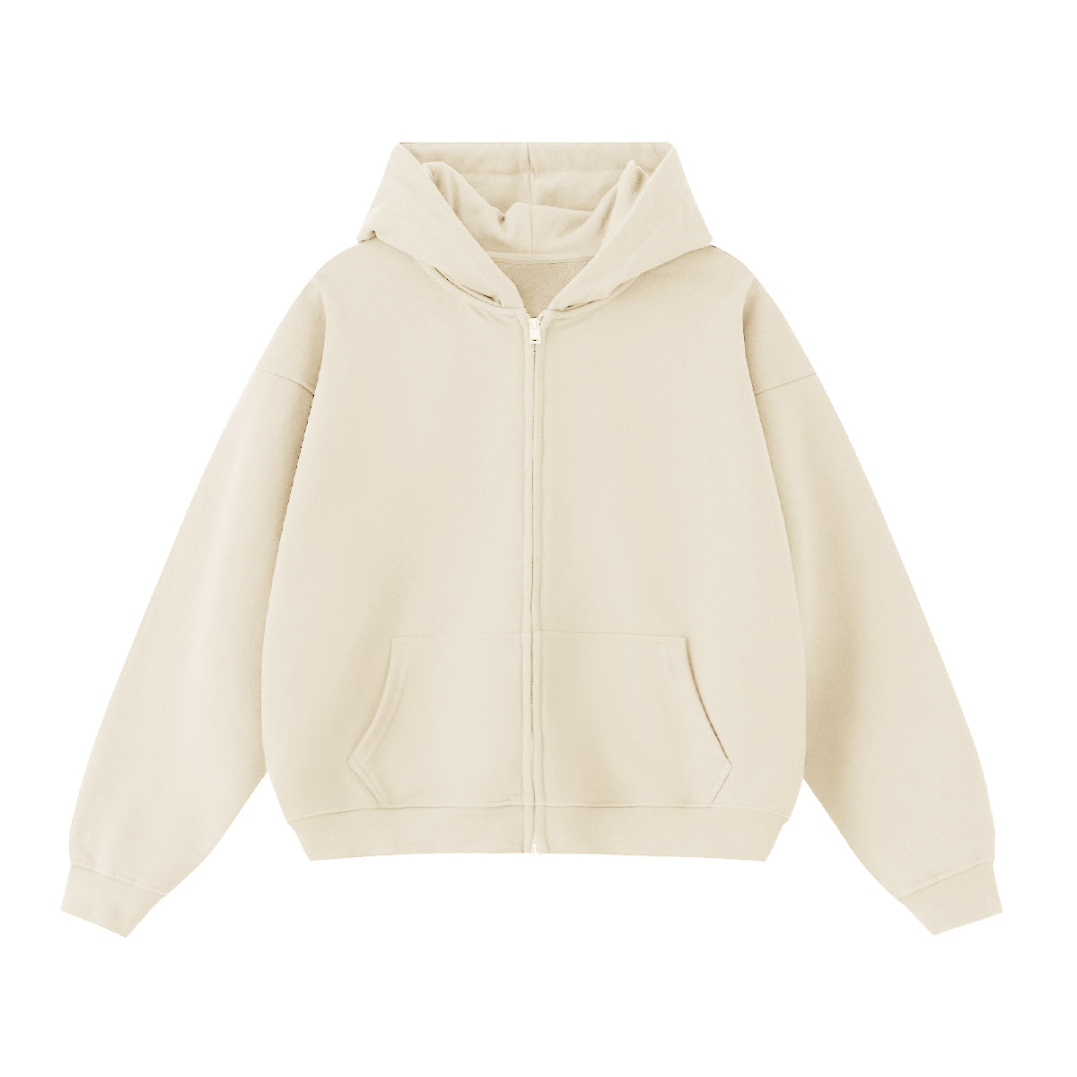 Unisex Cropped Double-Zip Hoodie (460 GSM)