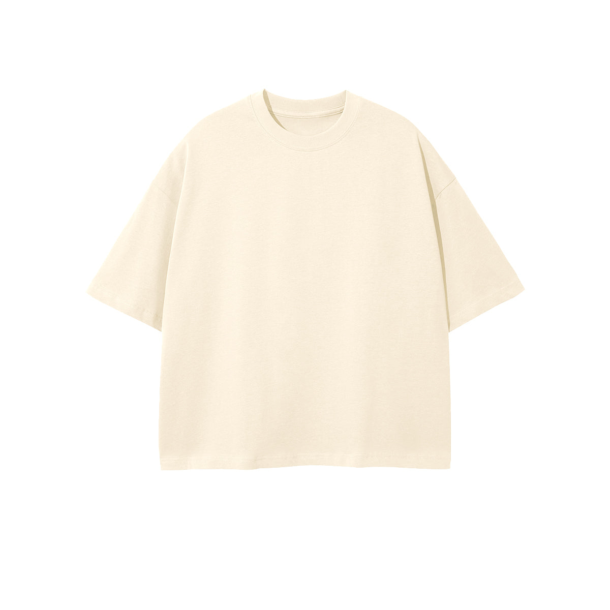 Unisex 100% Combed Cotton Cropped Oversized T-shirt (250g)