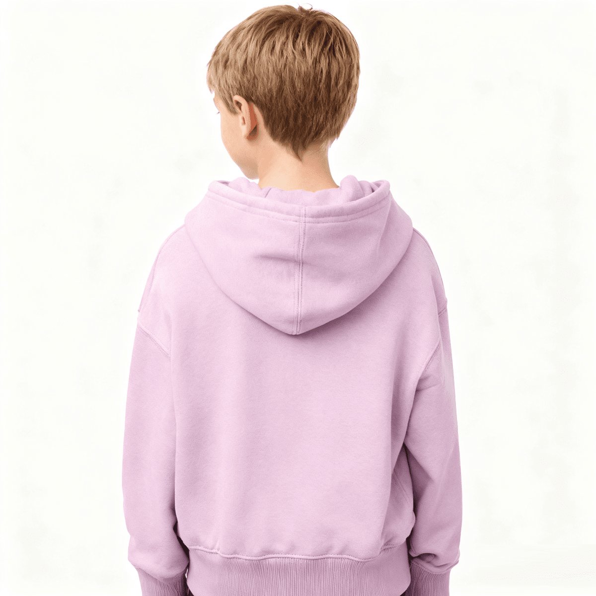 Kids’ Pink French Terry Crewneck Sweatshirt（405GSM）