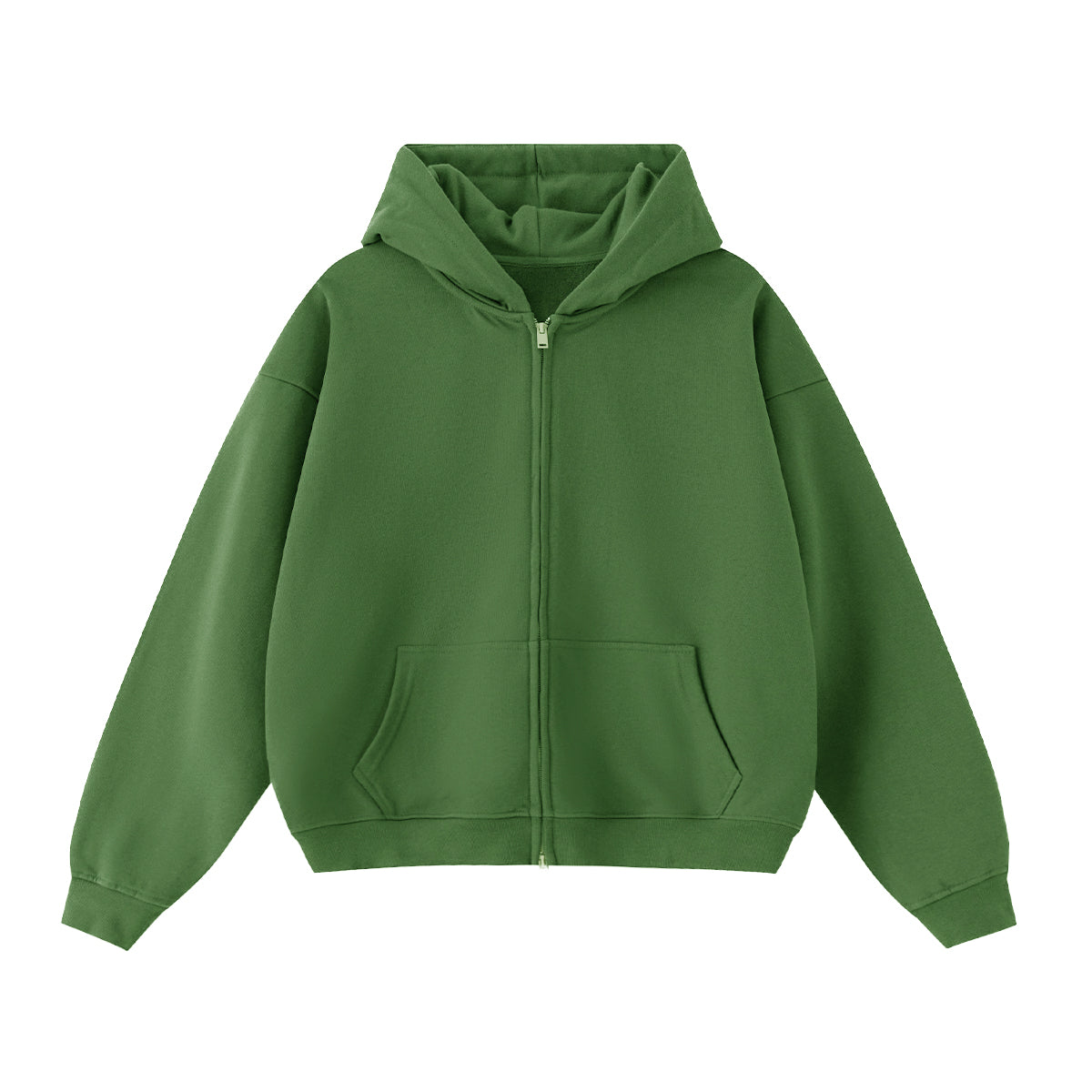 Unisex Cropped Double-Zip Hoodie (460 GSM)