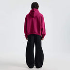 unisex cropped fleece zip-up hoodie