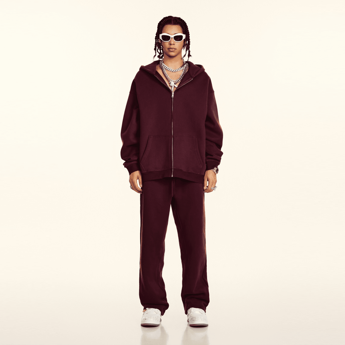 Unisex Fleece Zip-up Oversized Hoodie