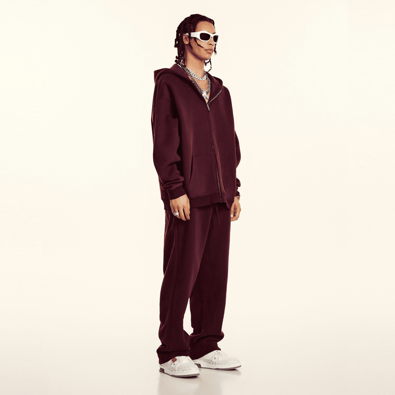 Unisex Fleece Zip-up Oversized Hoodie
