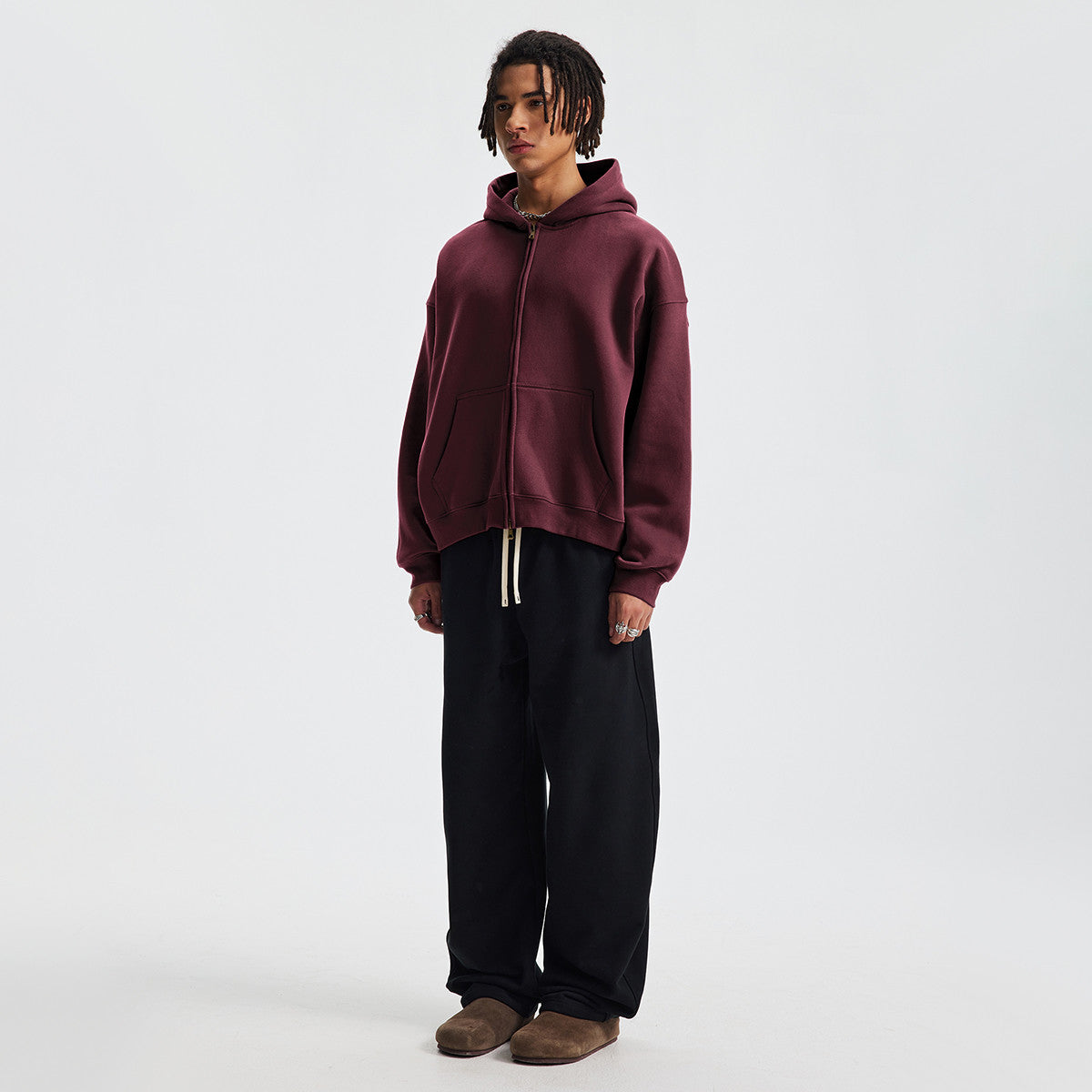 unisex cropped fleece hoodie