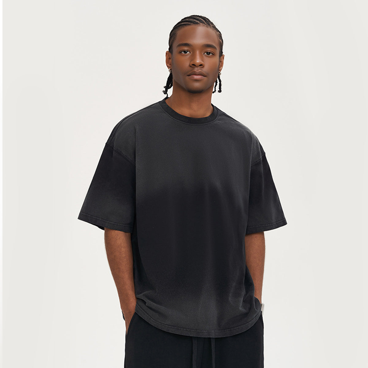 260GSM 100% Cotton Washed Vintage Tie-dye Oversized T-shirt