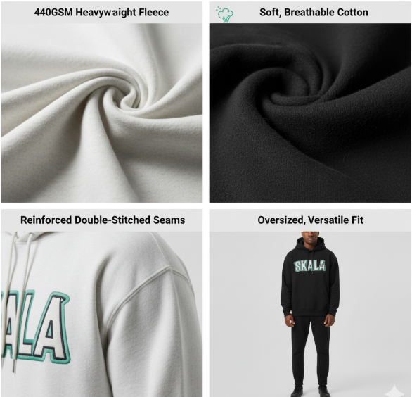 SKALA UNISEX LOOPED HOODI