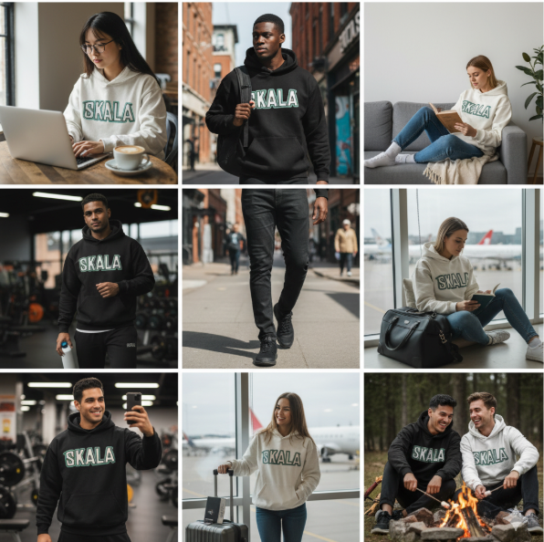 SKALA UNISEX LOOPED HOODI