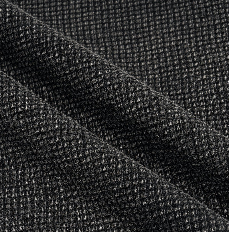 Waffle-Texture Washed Cropped Boxy T-Shirt(250GSM)