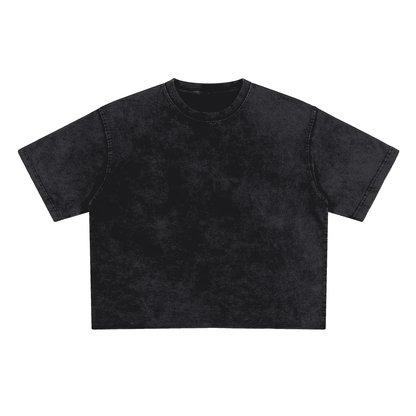 Unisex Cropped Snow Washed T-shirt(285GSM)