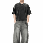 Unisex Cropped Snow Washed T-shirt(285GSM)