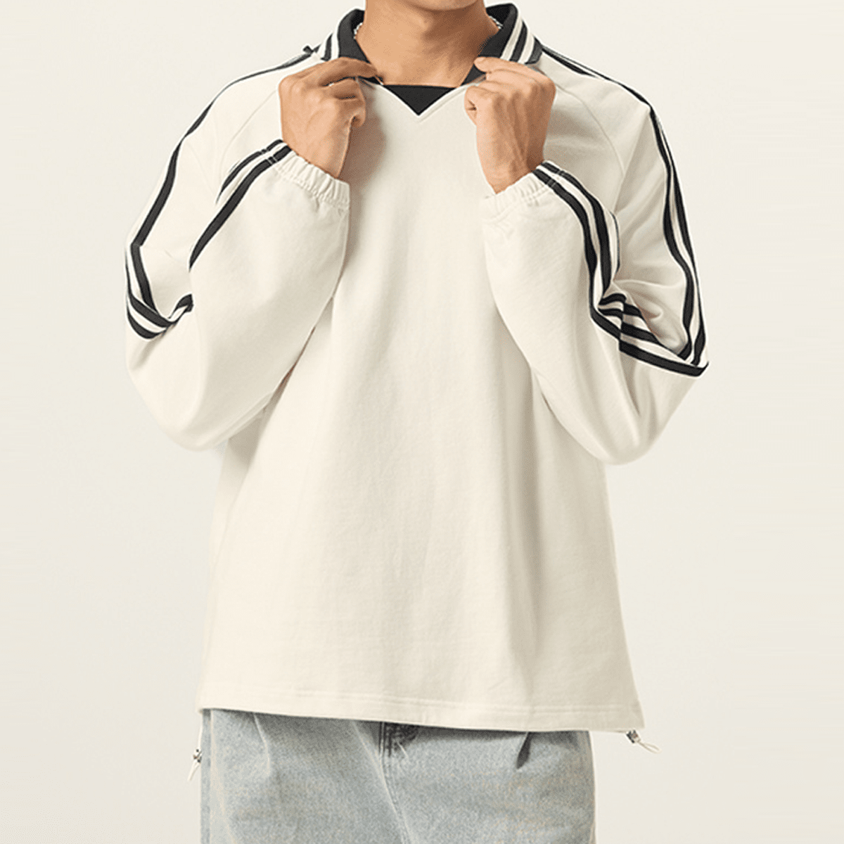 Unisex Contrast Collar Sweatshirt（380GSM）