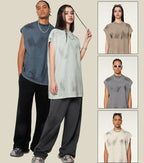 Distressed High Street Round Neck Sleeveless